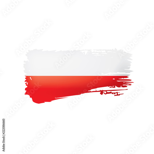 Poland flag  vector illustration on a white background