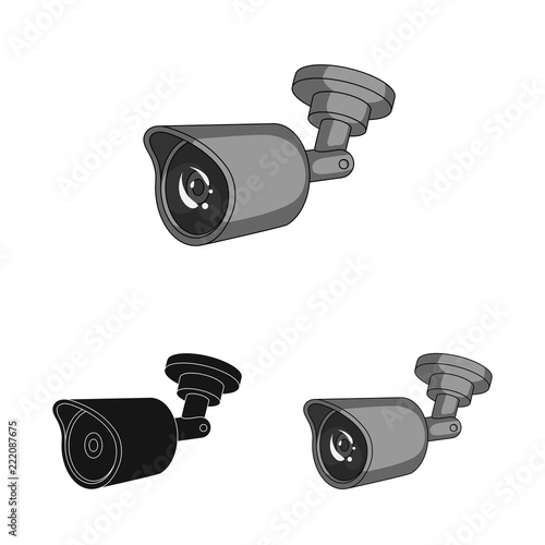 Vector design of cctv and camera logo. Set of cctv and system stock vector illustration.