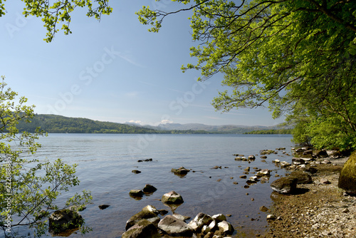 Shores of Windermere near Bowness at Millerground, Lake District photo