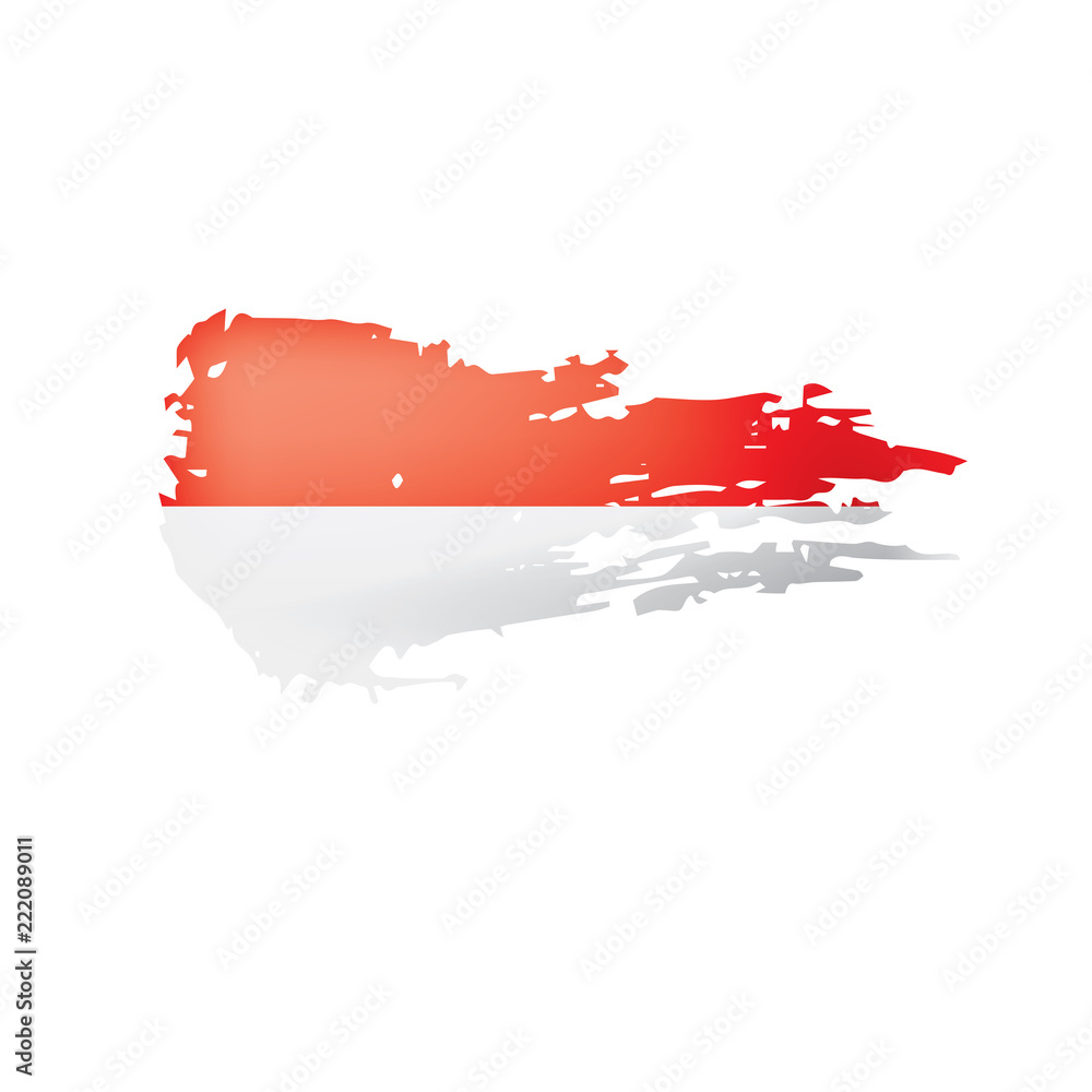Fototapeta premium Indonesia flag, vector illustration on a white background