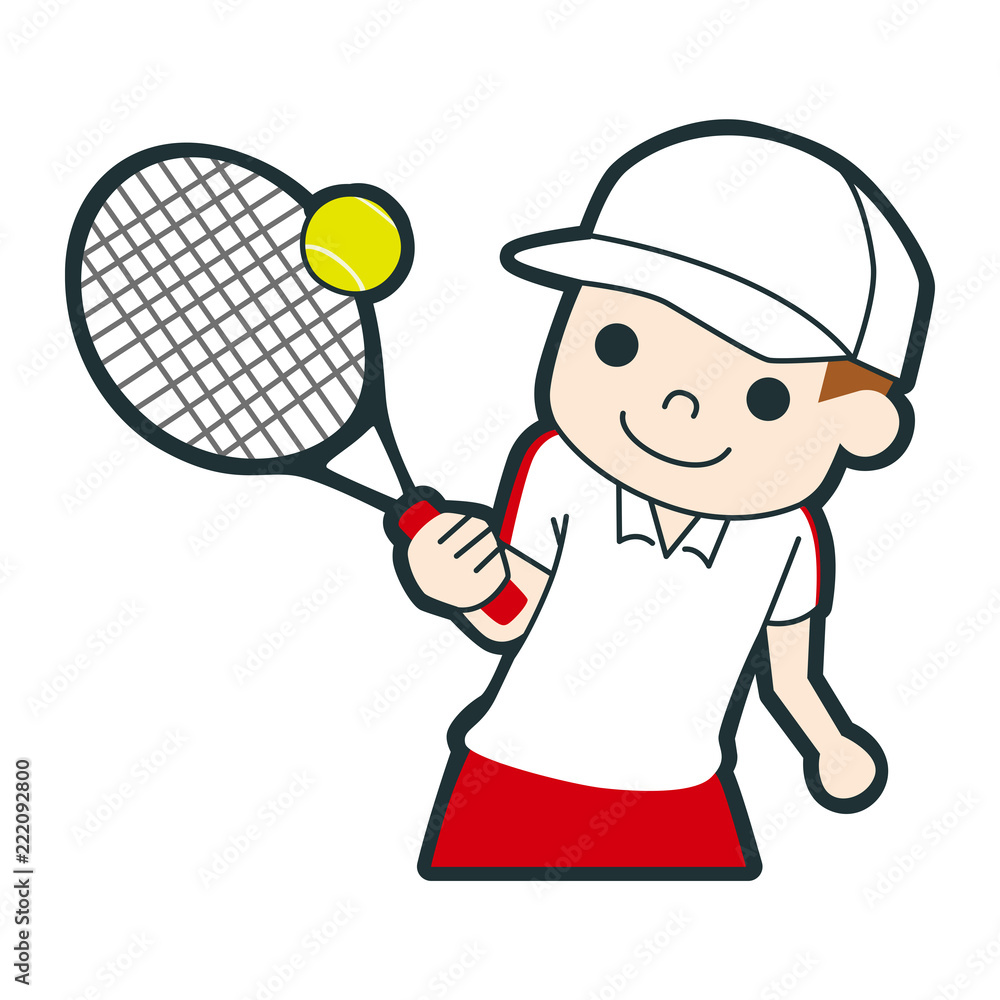 若い男の子が楽しくテニスをしているイラスト Stock Vector Adobe Stock 若い男の子が楽しくテニスをしているイラスト Stock Vector Adobe Stock