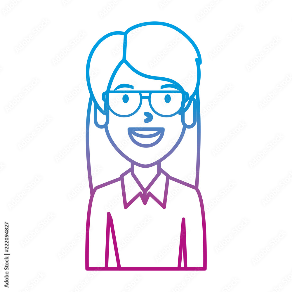 beautiful woman with glasses character beautiful woman with glasses character