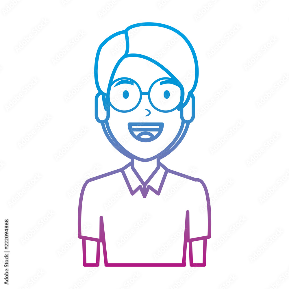 elegant and young man with glasses elegant and young man with glasses