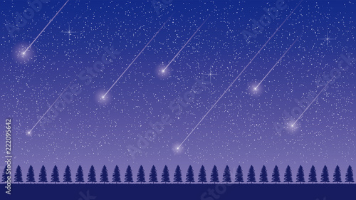 星空と流星