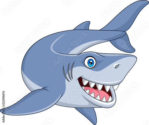 Cartoon smiling shark