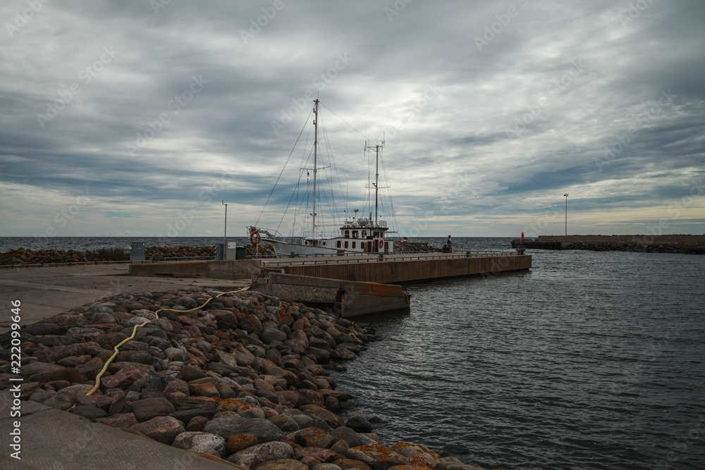 Small port on the Baltic sea.