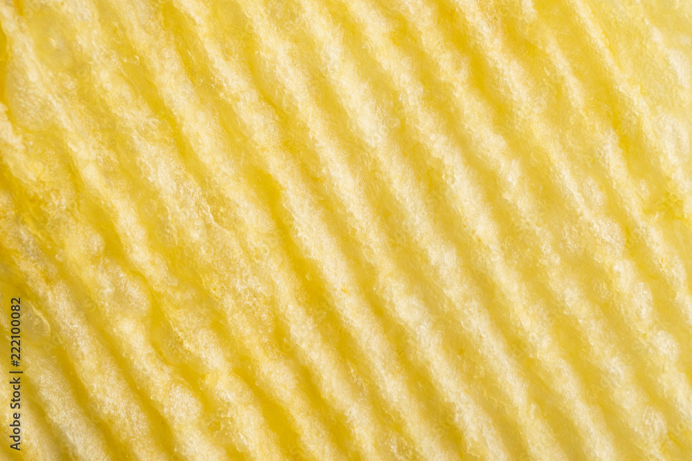 Potato chip texture background closeup