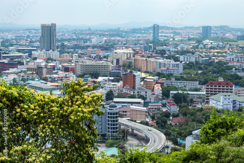 Cityscape view point of Pattaya beaches   Thailand.