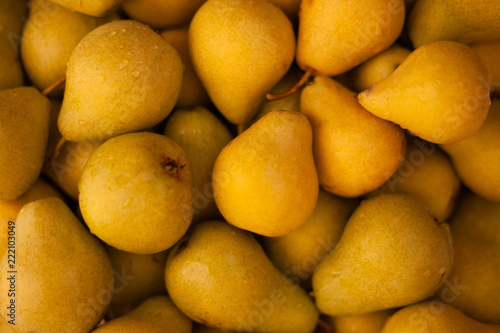 Background of yellow pears