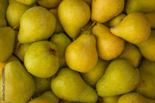 Background of yellow pears