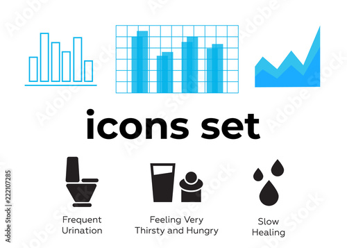 Vector icons set. Air and key icon. Name tag and film roll vector set icons