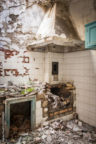 Cocina destruida