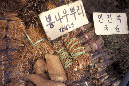 Photography SOUTHKOREA SEOUL MARKET MEDICINE WOOD