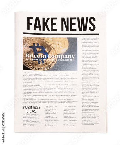 Newspaper on white background