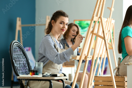 Female student during class...