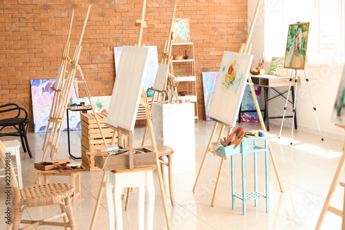 Interior of artist's worksh...