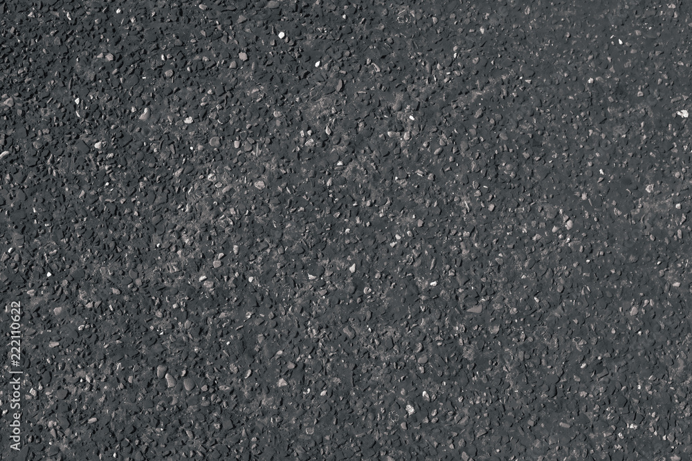 Black Asphalt Surface. Grunge Concrete Texture Background Wallpaper. Top View.