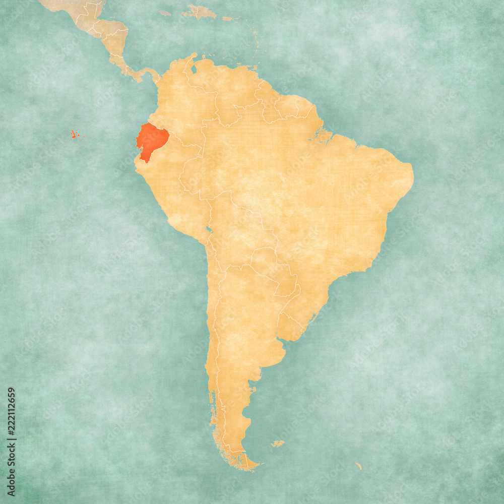 Map Of South America Ecuador Stock Illustration Adobe Stock 1000 F 222112659 UyjvcdYuWHvIVVX6gtKIhNhpUjDOJjxd