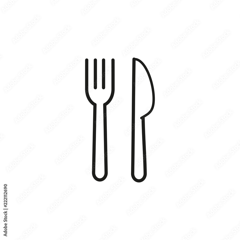 Fork and knife icon vector Fork and knife icon vector