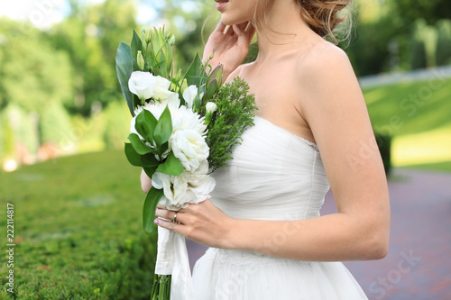 Beautiful young bride with ...