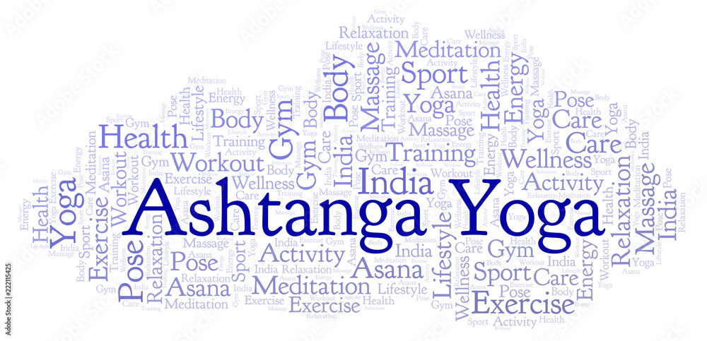 Fototapeta premium Ashtanga Yoga word cloud.