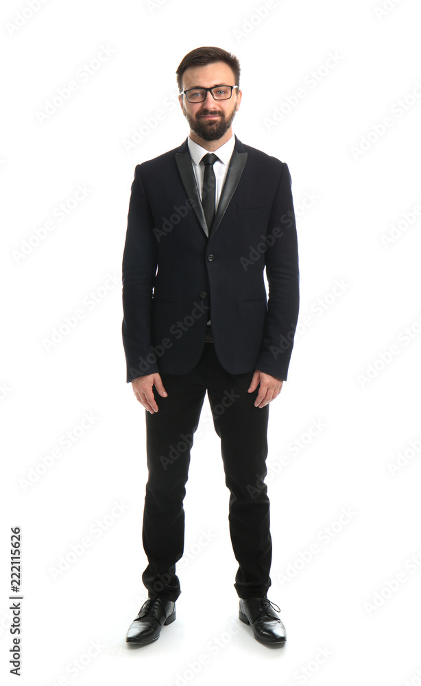 Handsome businessman on white background Handsome businessman on white background