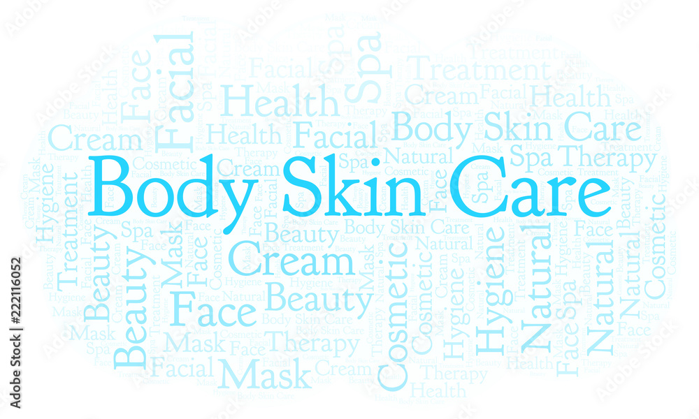 Body Skin Care word cloud. Body Skin Care word cloud.