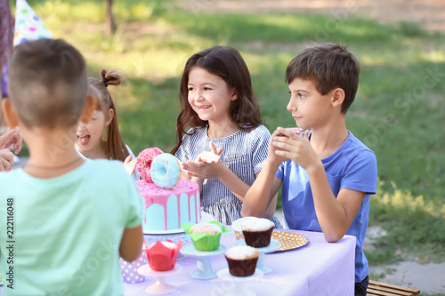 Cute little children celebr...