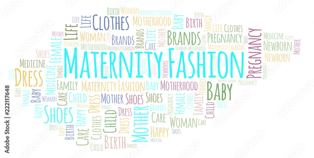 Fototapeta premium Maternity Fashion word cloud.