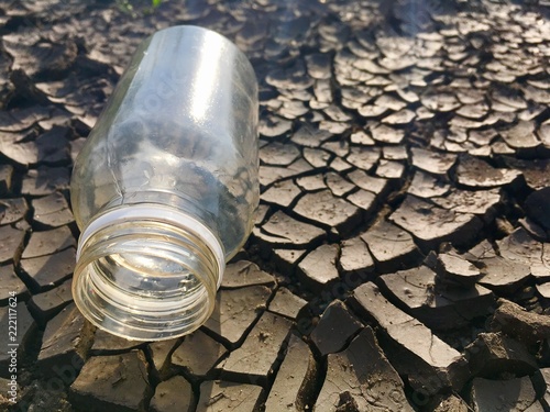 Canvas Print Water bottle on ground