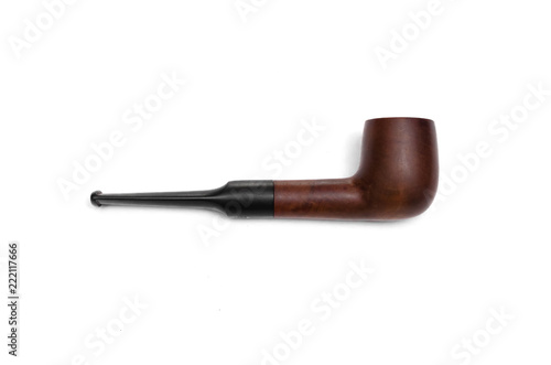 Tobacco pipe isolated on white background.