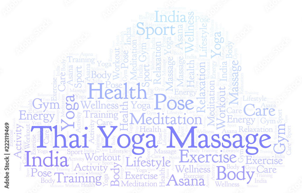 Thai Yoga Massage word cloud. Thai Yoga Massage word cloud.