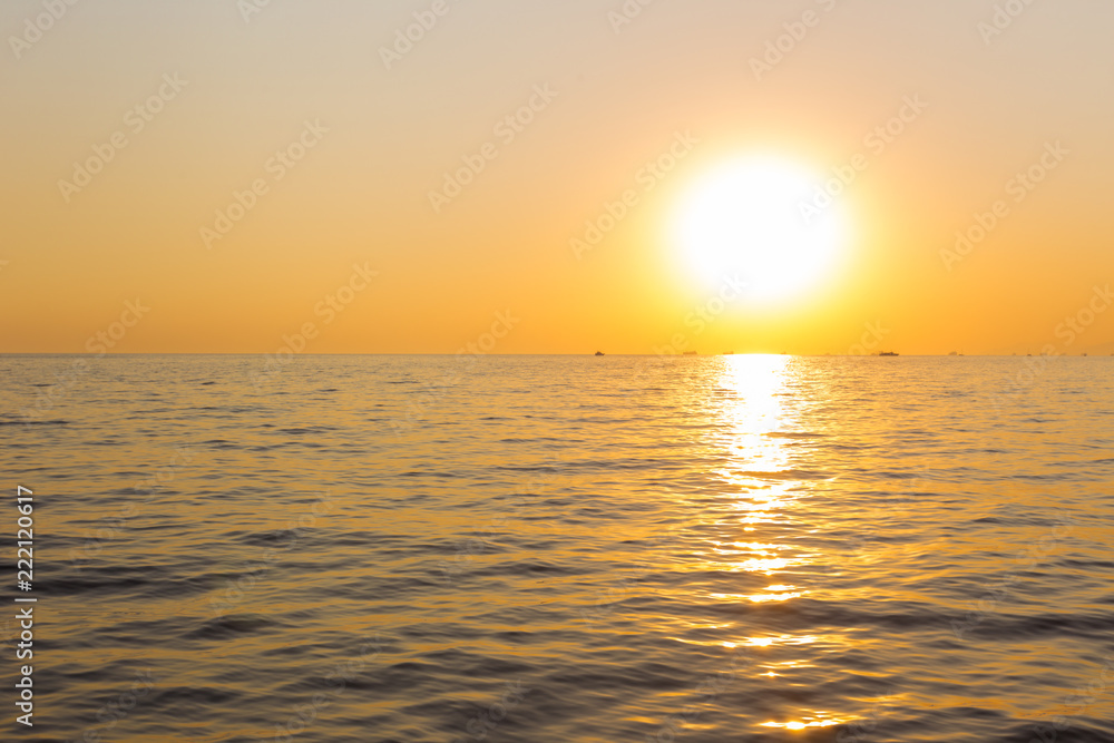 Sunrise on the beach, Black Sea