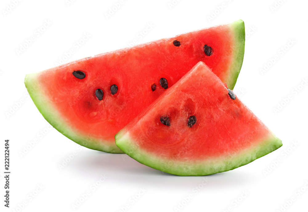 Delicious cut watermelon on white background Delicious cut watermelon on white background