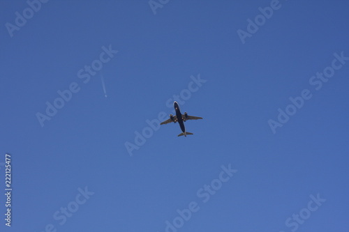 plane crossing a cloud vignette