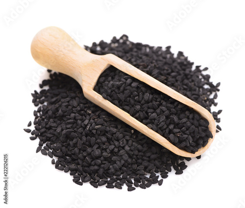 black cumin in a scoop for spices