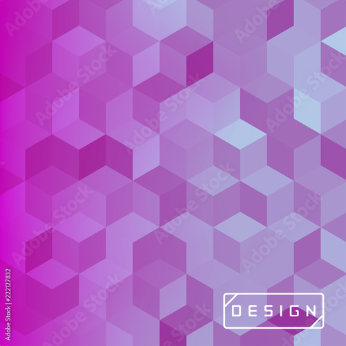 Vector bright geometric background. Design illustration with cuboid shape elements for banners, posters, ads, wallpapers and covers.