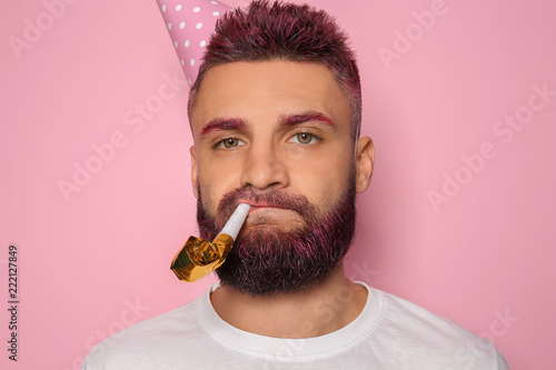 Funny portrait of man with ...