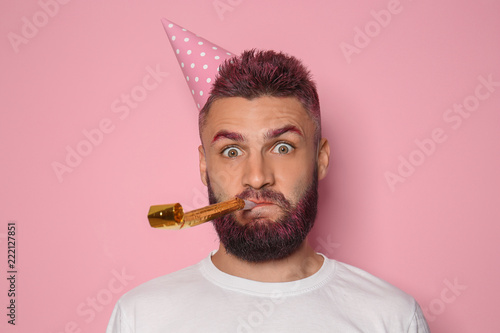 Funny portrait of man with ...