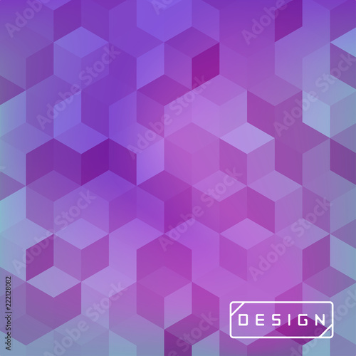 Vector bright geometric background. Design illustration with cuboid shape elements for banners, posters, ads, wallpapers and covers.
