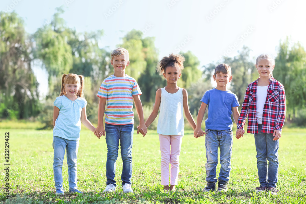 Portrait of cute little children outdoors Portrait of cute little children outdoors