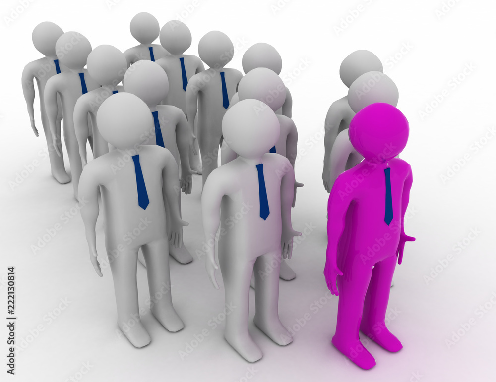 leader concept. 3d illustration on white background leader concept. 3d illustration on white background