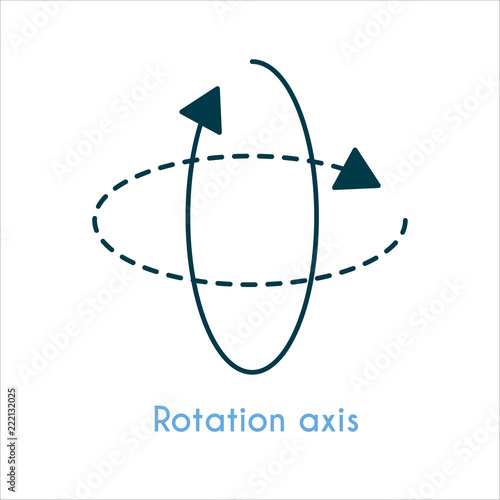 Rotation axis flat icon