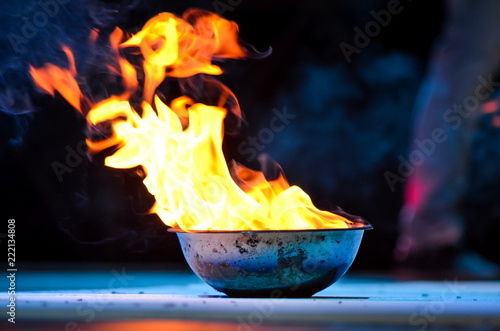 Flame in a fire bowl
