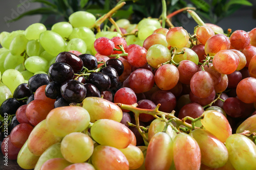 Fototapeta Naklejka Na Ścianę i Meble -  Variety of fresh sweet grapes