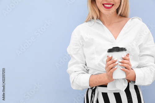 Beautiful young woman with ...