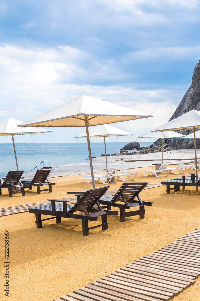 Fototapeta premium Beach and umbrellas