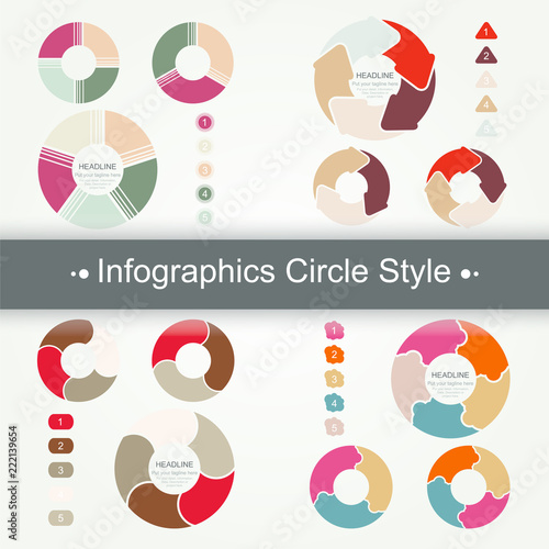 Infographics Circle Style - Vector