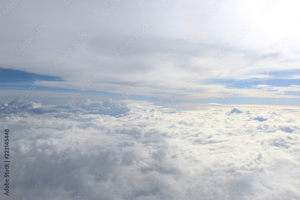 Beautiful cloudscape captured during the flight