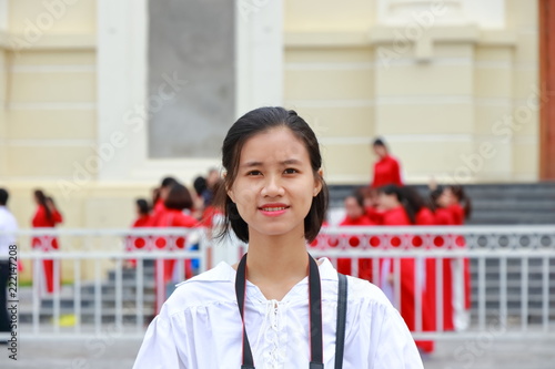 woman traveling to Thanh Hoa , Vietnam